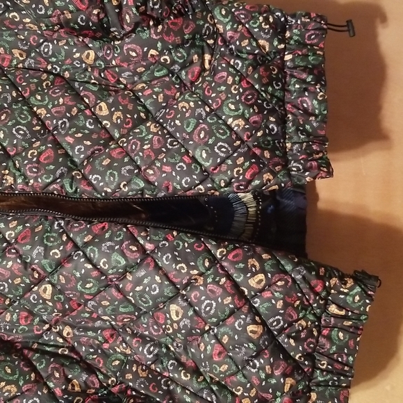 NWT FARM Rio Reversible Puffer Jacket Coat Copper Gold Metallic - Picture 16 of 16